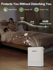 Purificateurs d'air pour grandes pièces jusqu'à 2325 pi², filtres lavables, surveillance de la qualité de l'air, modes turbo, automatique et veille, filtre HEPA pour la fumée, la poussière, les poils d'animaux et le pollen (APH3000)