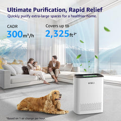 KNKA APH3000 True HEPA Air Purifier - 2325 Sq. Ft Large Room Coverage with Air Quality Monitor