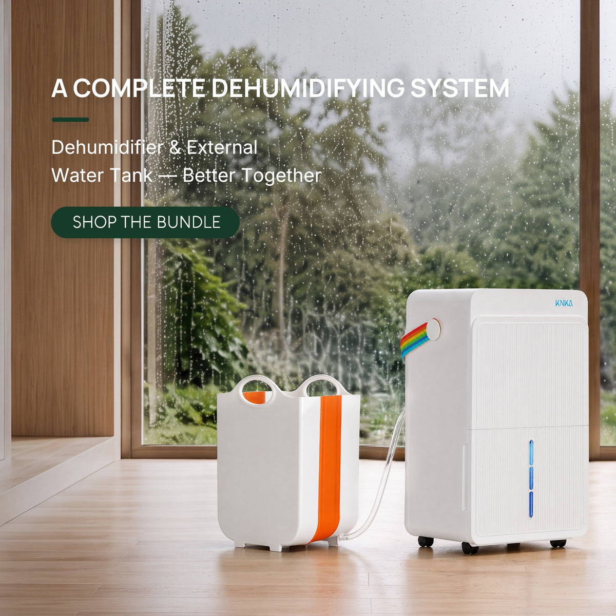KNKA Dehumidifier with 2.64 Gal Water Tank Set