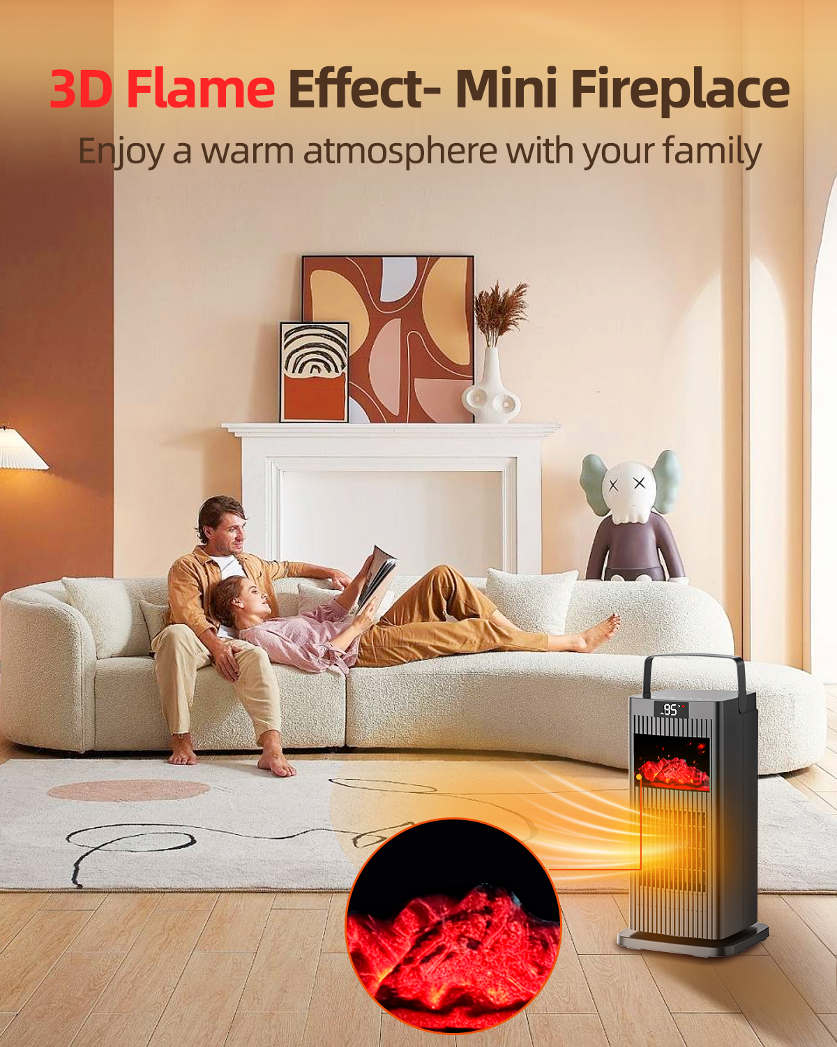 Portable Electric Space Heater with Thermostat – KNKA