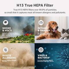 Filtro di sostituzione del purificatore d'aria HEPA KNKA per APH3000, pacchetto 2, H13 True HEPA Filter