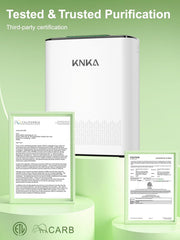 KNKA Air Purifier for Home Large Room Bedroom Up to 1123 Ft² in 1 Hr, Washable Filters, AQI Display, Turbo Mode, Auto & Sleep Modes, HEPA Air Cleaner for Dust, Pet Hair, Pollen (APH3000)