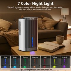 Dehumidifier,95 OZ Water Tank, (850 sq. ft) Quiet Dehumidifier for Basement, Bathroom, RV, Closet, Bedroom with Auto Shut Off, Sleep Mode,7 Colors LED Light, Dehumidifiers for Home (White/Black)