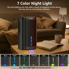 Dehumidifier,95 OZ Water Tank, (850 sq. ft) Quiet Dehumidifier for Basement, Bathroom, RV, Closet, Bedroom with Auto Shut Off, Sleep Mode,7 Colors LED Light, Dehumidifiers for Home (Black）