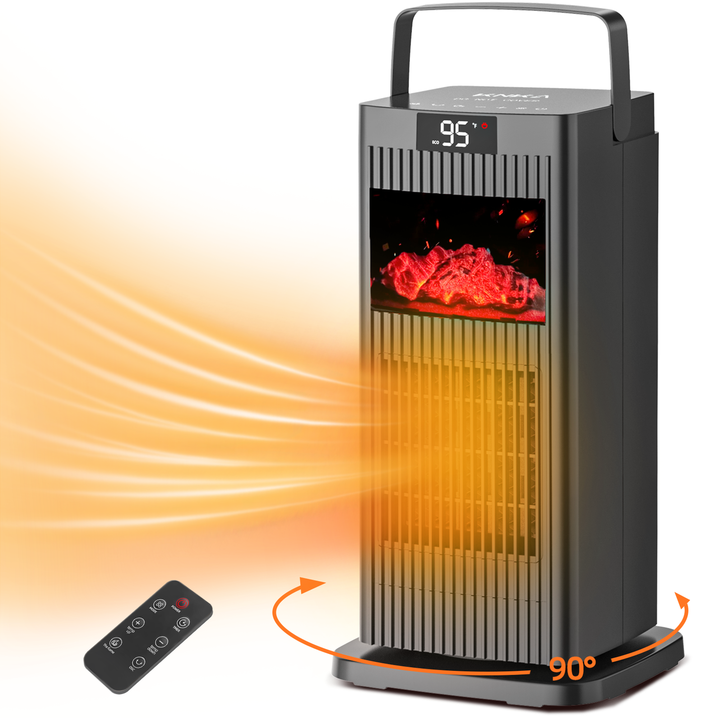 Portable Electric Space Heater with Thermostat – KNKA