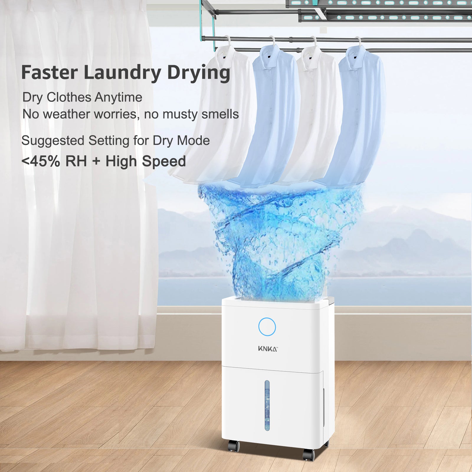 1600 sq.ft Dehumidifier for Basement, 21 Pint Dehumidifiers for Home with Drain Hose, Continuous Drainage, Washable Filter, Intelligent Humidistat for Bedroom, Bathroom, Large Room