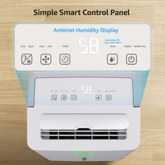 1600 sq.ft Dehumidifier for Basement, 21 Pint Dehumidifiers for Home with Drain Hose, Continuous Drainage, Washable Filter, Intelligent Humidistat for Bedroom, Bathroom, Large Room