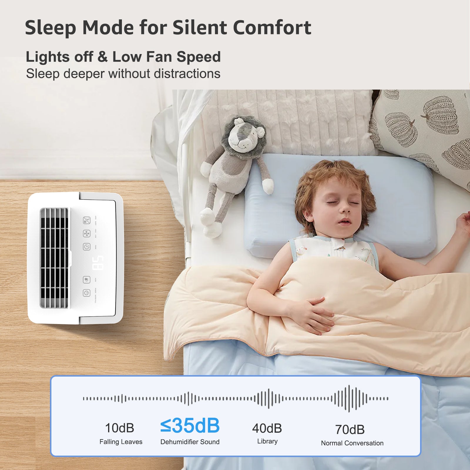 1600 sq.ft Dehumidifier for Basement, 21 Pint Dehumidifiers for Home with Drain Hose, Continuous Drainage, Washable Filter, Intelligent Humidistat for Bedroom, Bathroom, Large Room